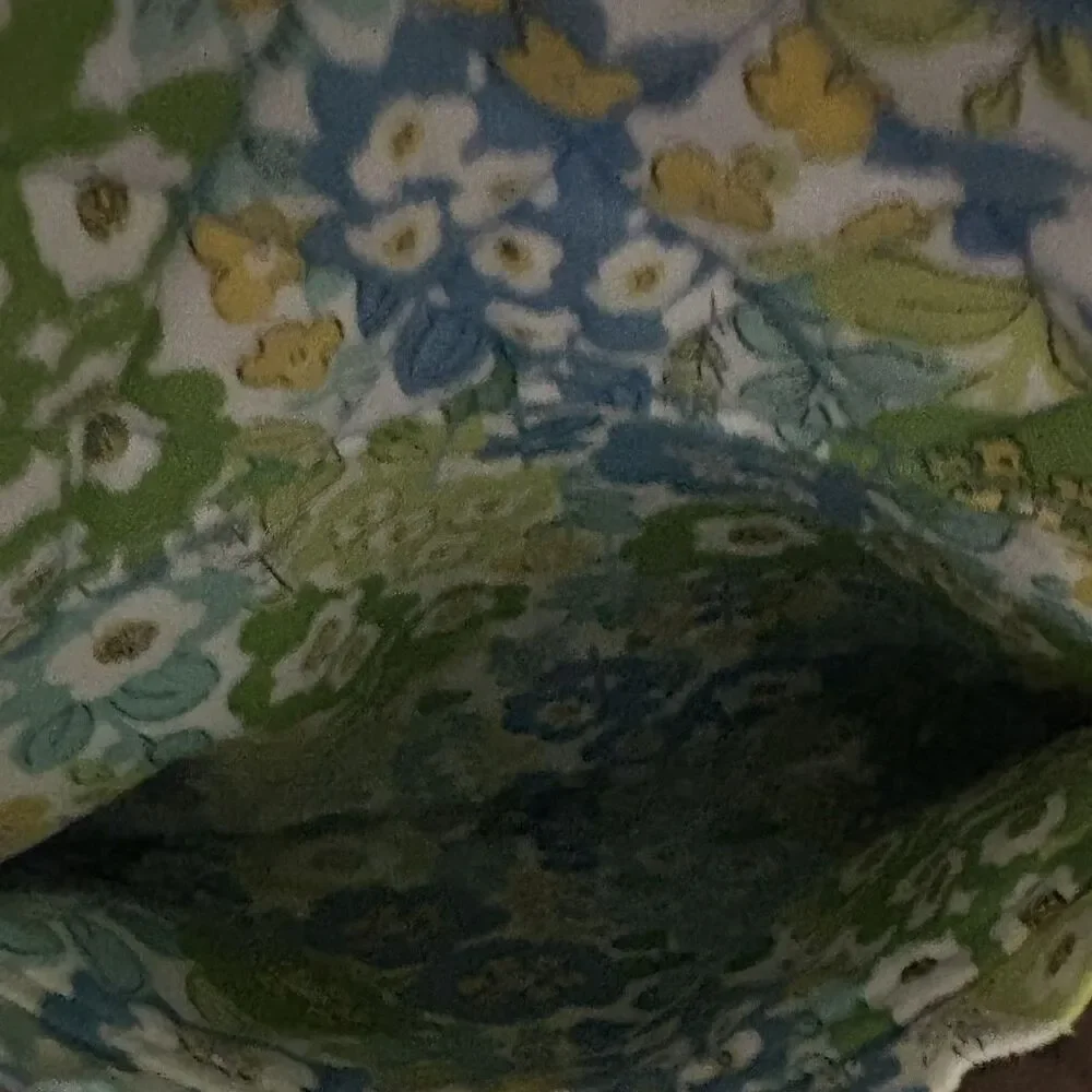 Vera Bradley English Meadow Slim Tote Satchel bag Floral quilted 100% cotton